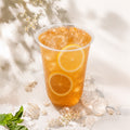 Hong Kong Sea Salt Lemon Tea made with house-aged salted lemons and freshly brewed black tea – a refreshing Cantonese drink served at Wok Manifesto Newcastle.