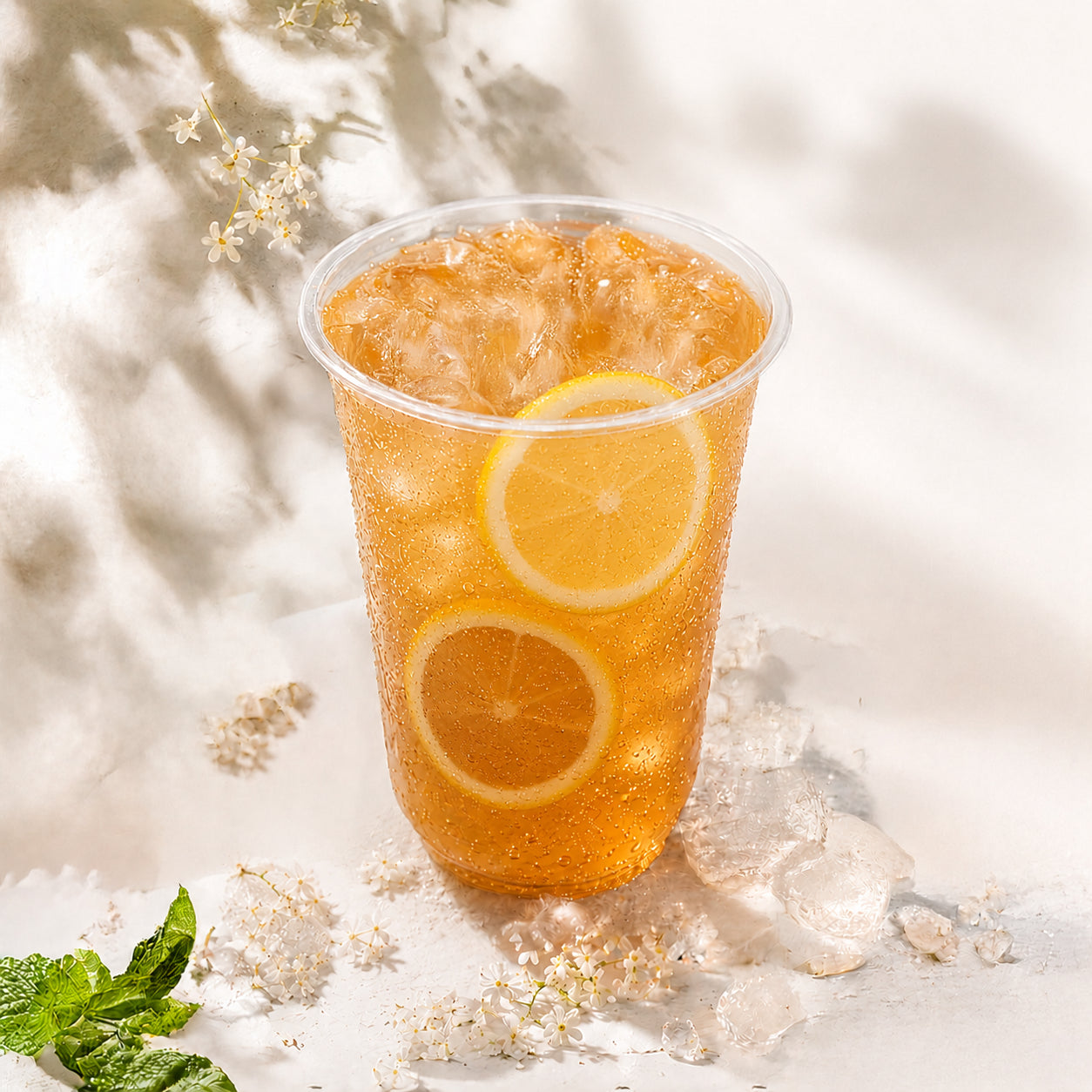 Hong Kong Sea Salt Lemon Tea made with house-aged salted lemons and freshly brewed black tea – a refreshing Cantonese drink served at Wok Manifesto Newcastle.